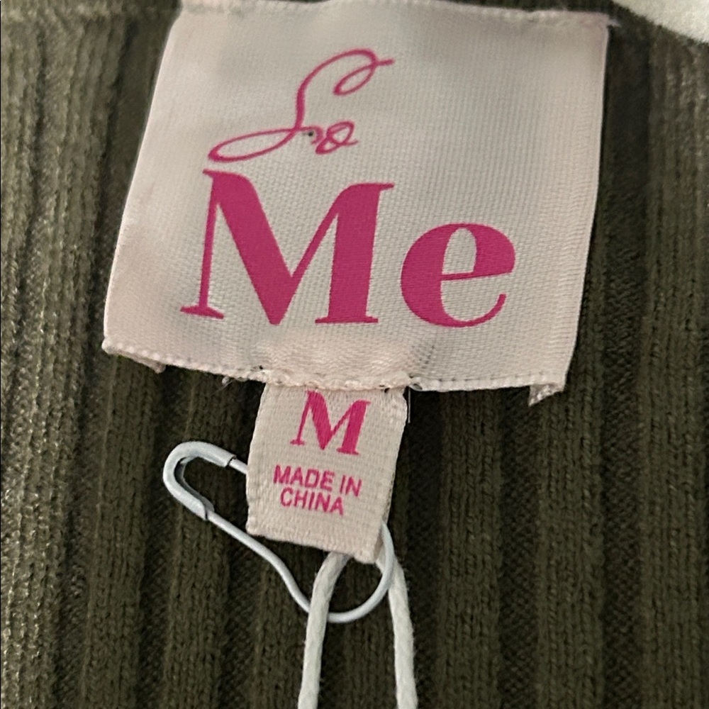 ME Makeover Essentials Olive Ribbed Sweater - Picture 3 of 7